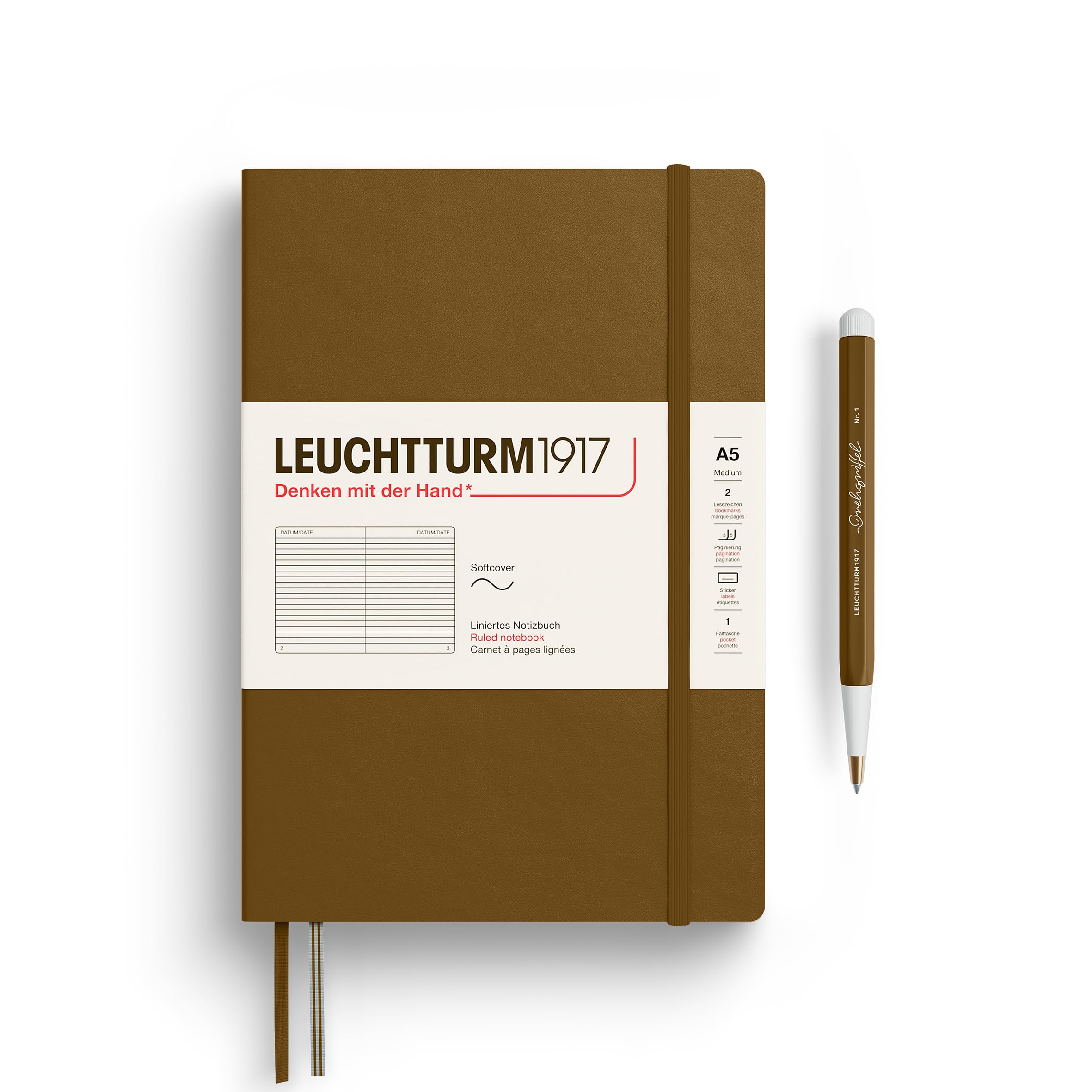 Amazon.com : LEUCHTTURM1917 - Notebook Softcover Medium A5-123